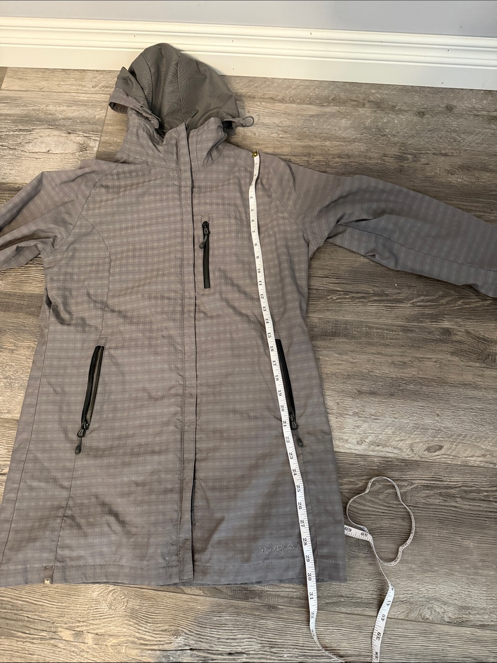 Windriver Women’s  Gray Hooded Waterproof Jacket - Picture 3 of 4
